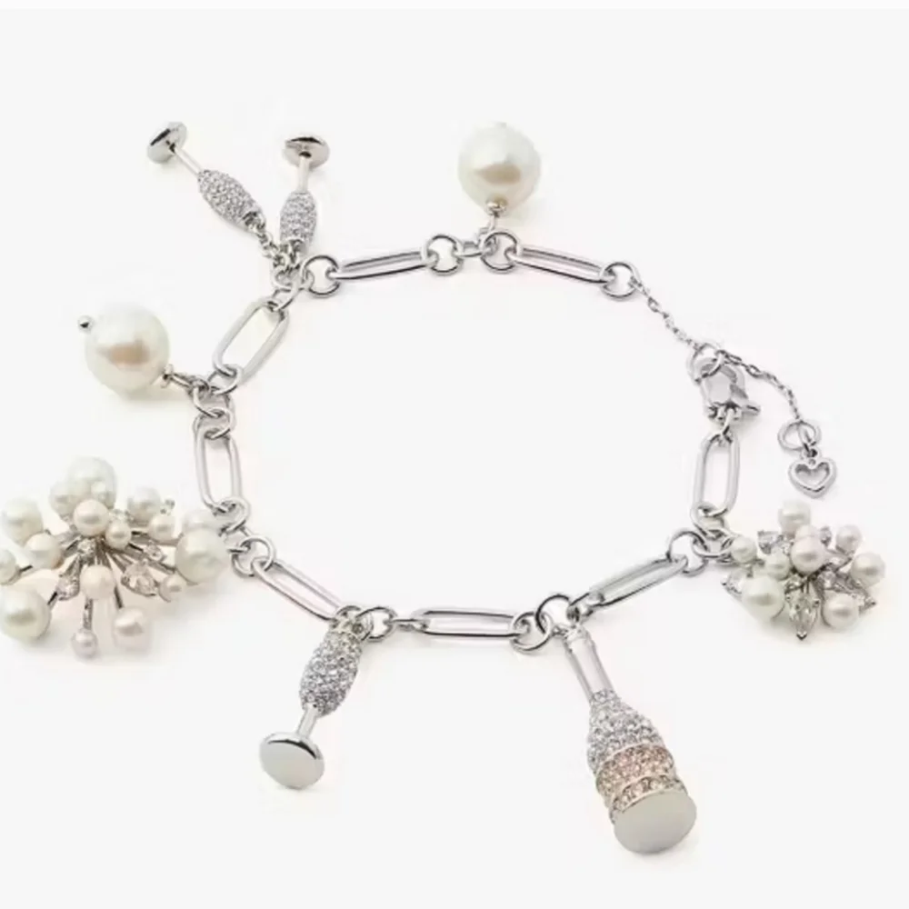 🔹️Kate Spade 🔹️Cheers to That Silver Charm Bracelet - Picture 7 of 7